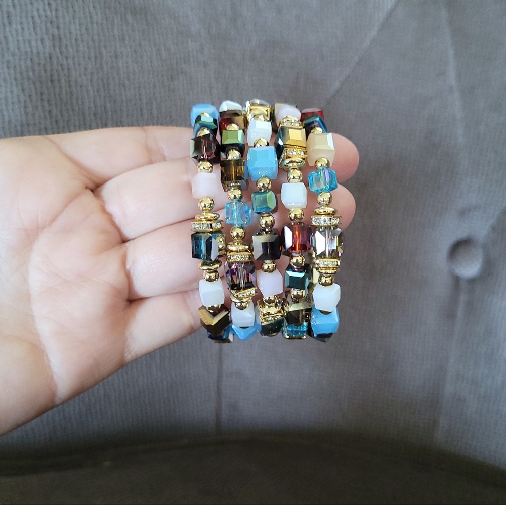Greenbeads Multicolored🌈 Layered Wrap Bracelet - NIB - Picture 12 of 16